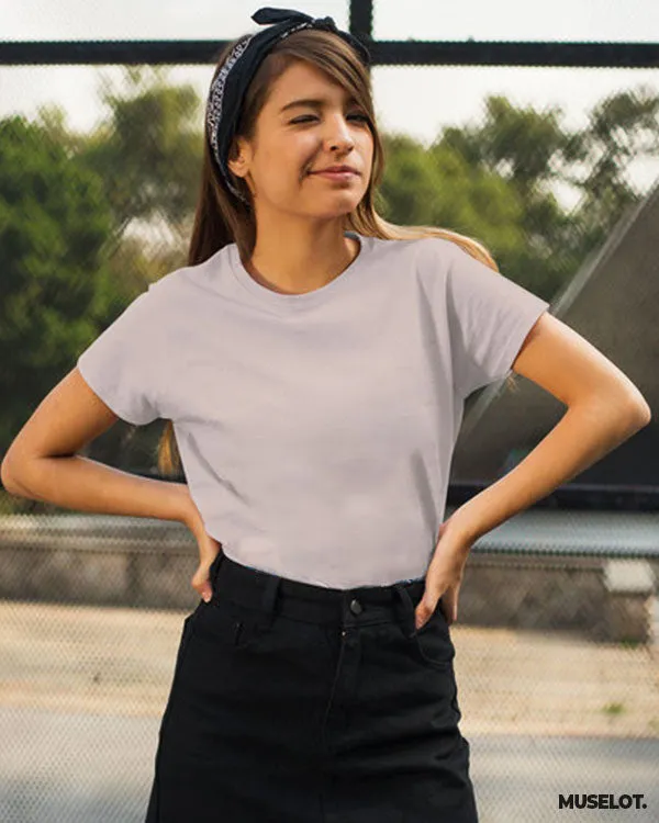 Women's plain grey t shirt