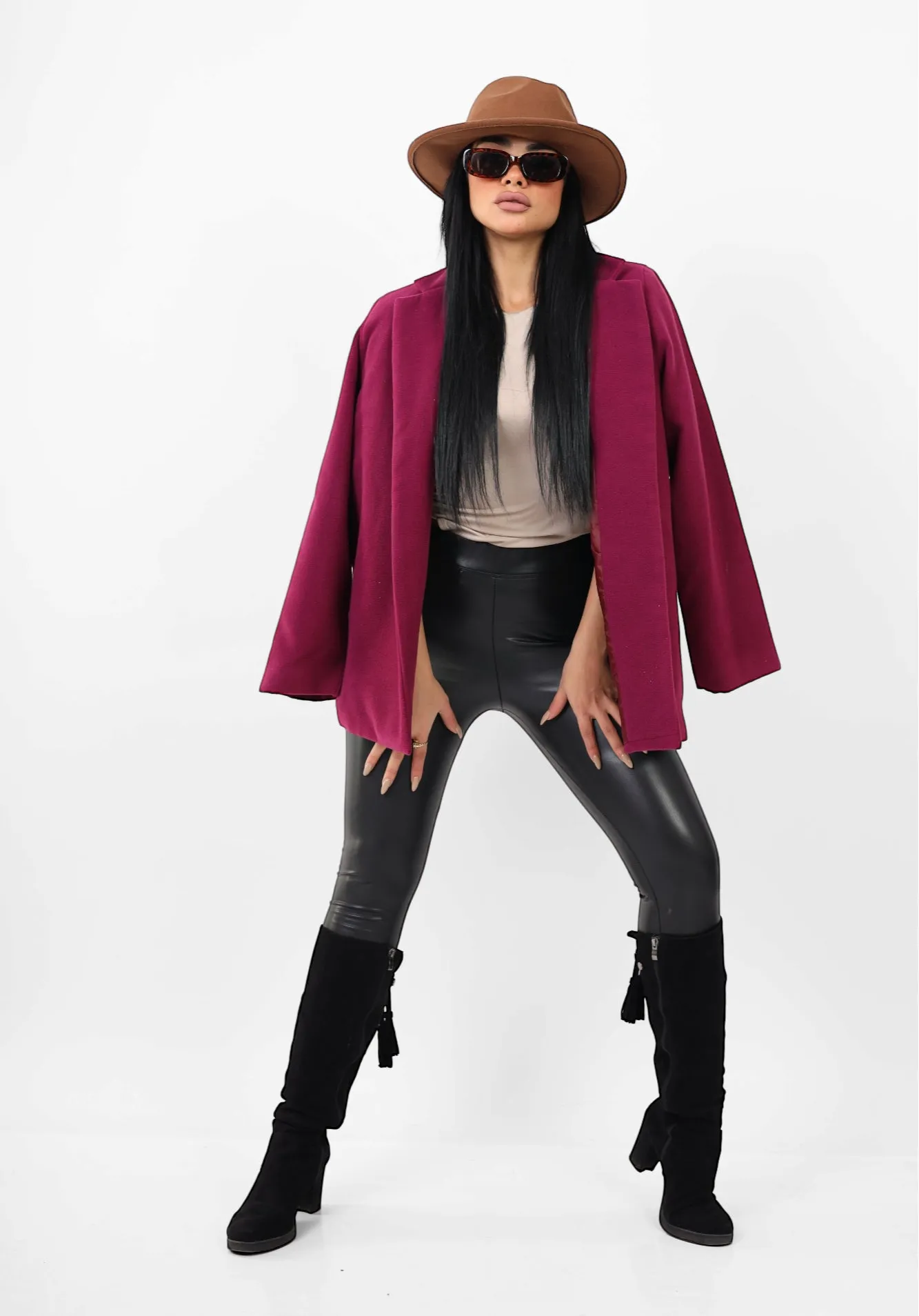 Wool-Blend Classic Coat