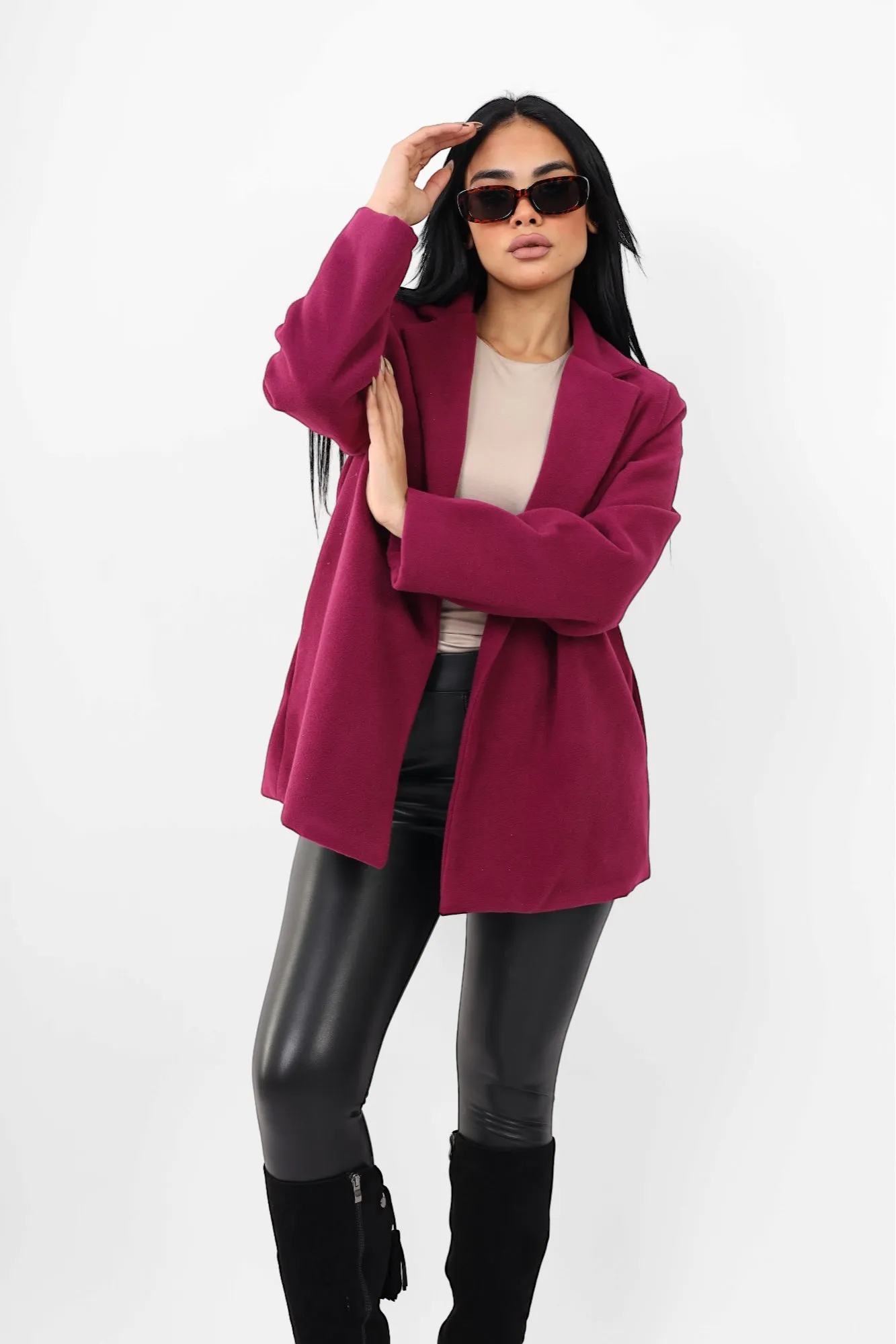 Wool-Blend Classic Coat