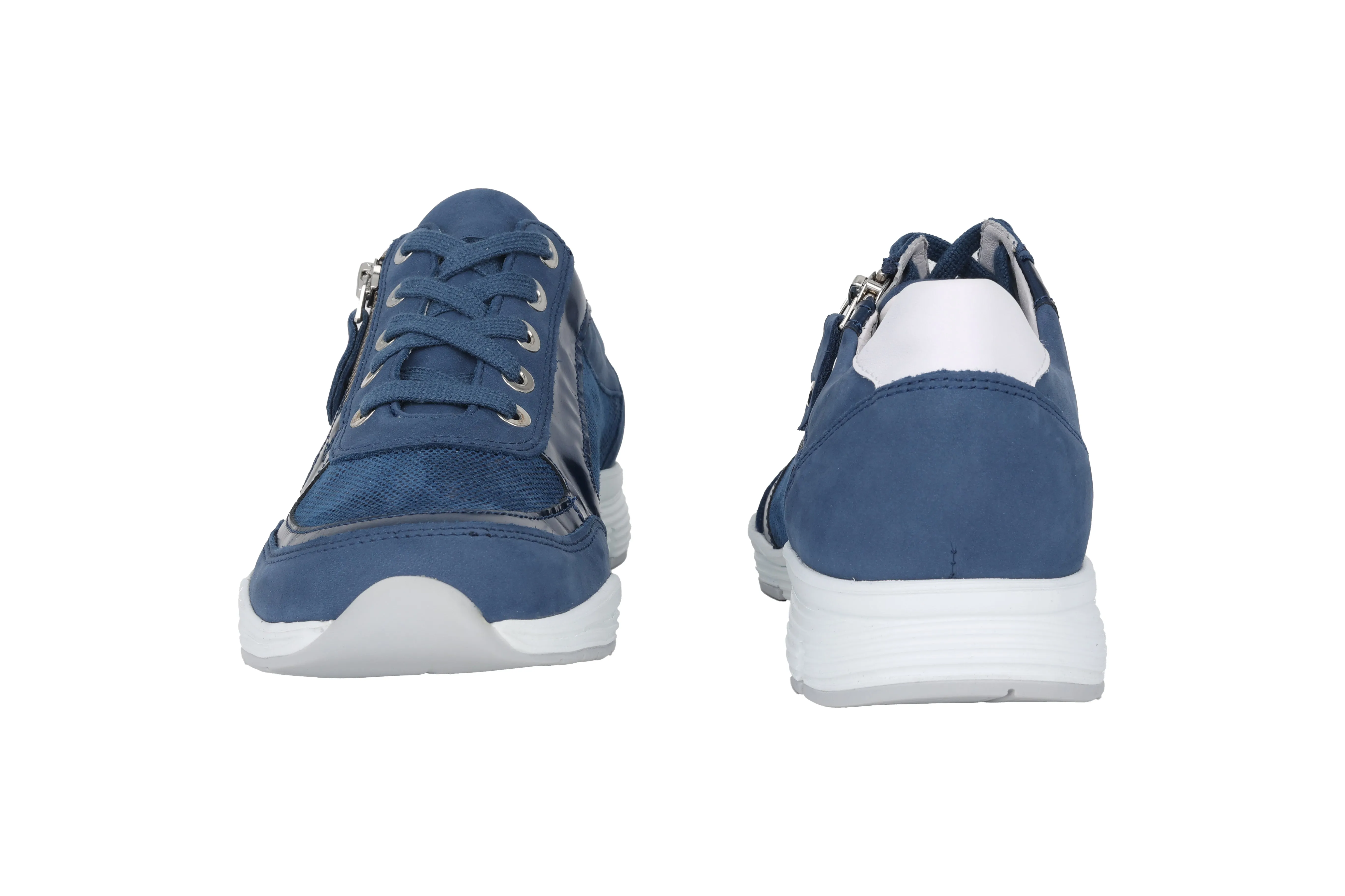 'Ylona' women's lace-zip sneaker - Blue