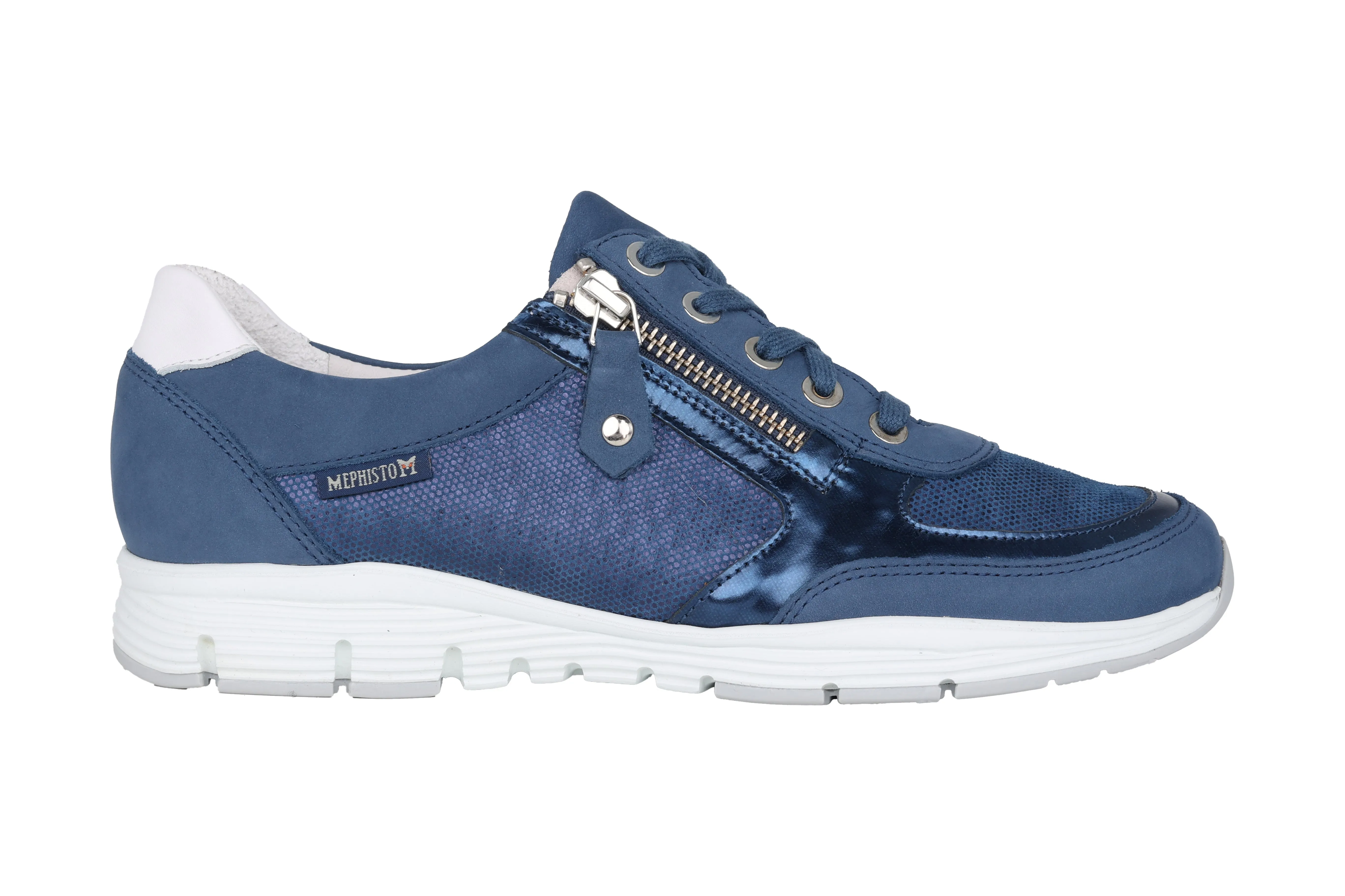 'Ylona' women's lace-zip sneaker - Blue