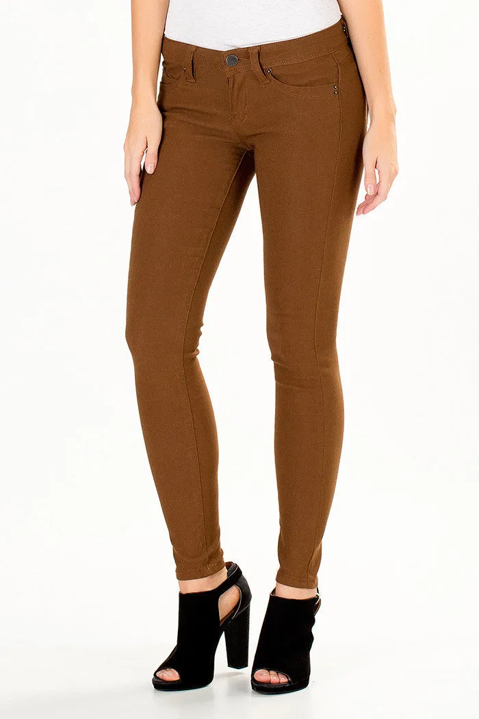 YMI WannaBettaButt | Junior Hyper Twill Skinny Camel