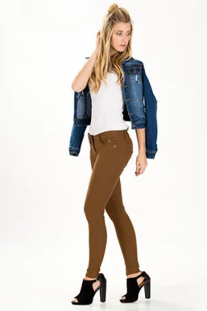 YMI WannaBettaButt | Junior Hyper Twill Skinny Camel