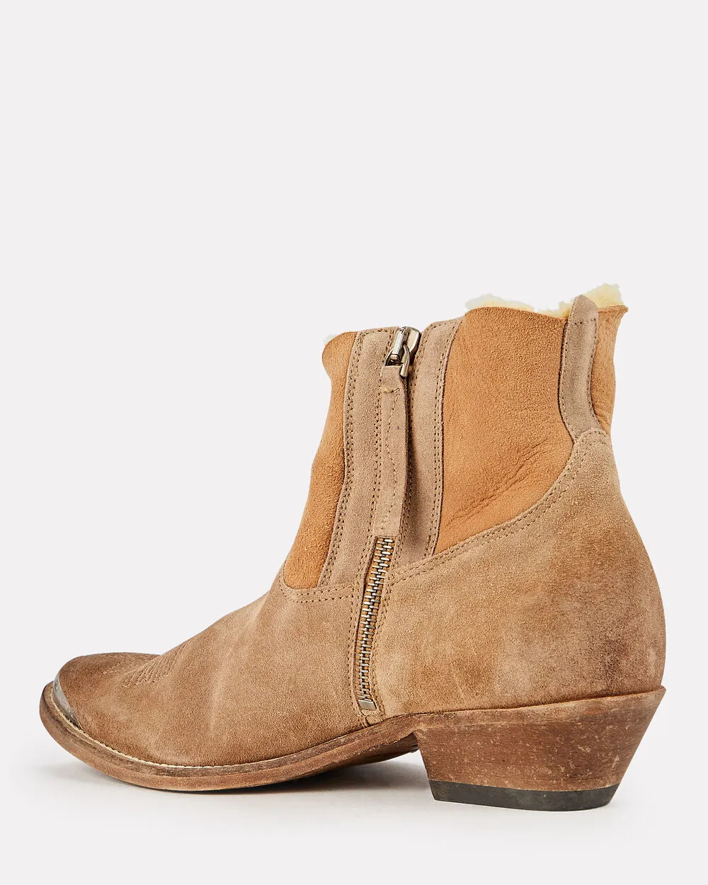 Young Shearling-Lined Suede Ankle Boots