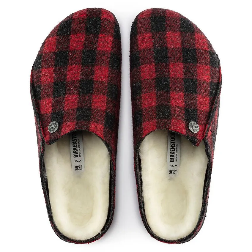 'Zermatt Rivet' men's home slippers - Red black combi