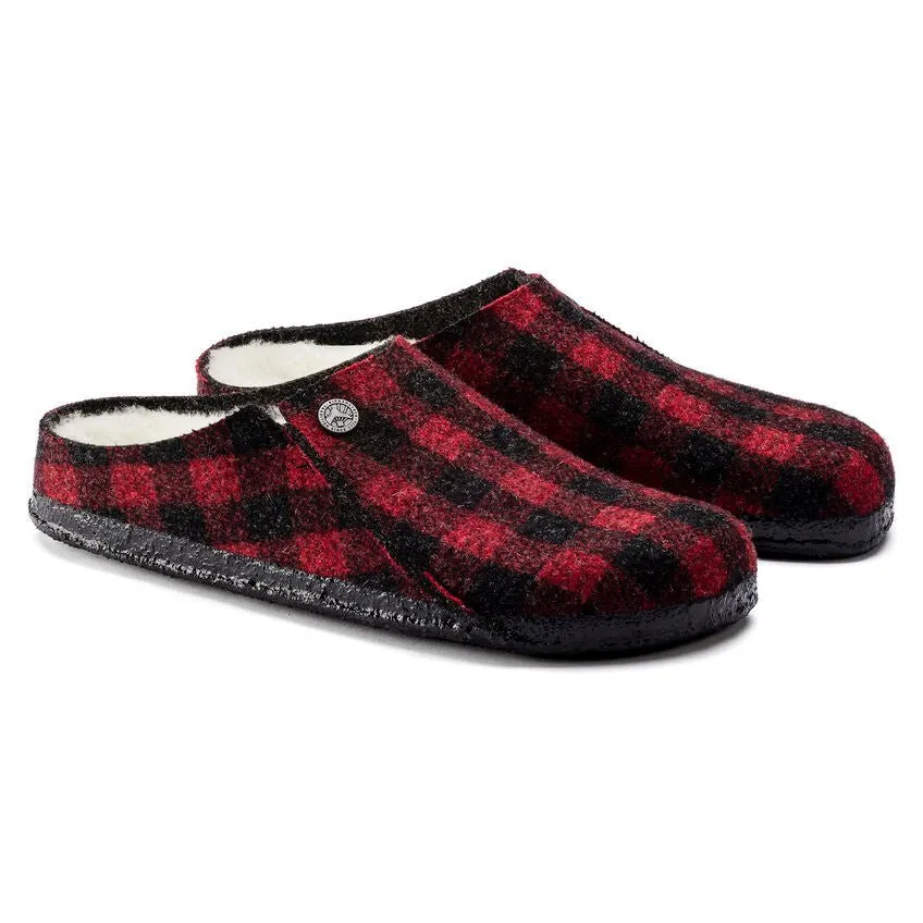 'Zermatt Rivet' men's home slippers - Red black combi